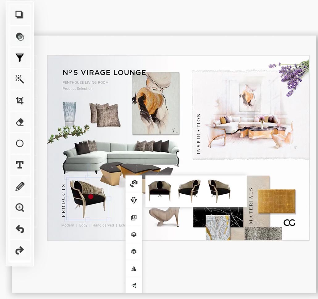 图书馆功能可以让您快速访问目录、字体、颜色、图形和其他您最常用的创意资产。您所有的资产都可以在您的桌面和移动设备上保持最新。