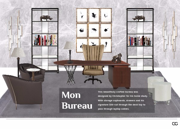 Signature Study Luxe: Designer Furnishings Tailored for You