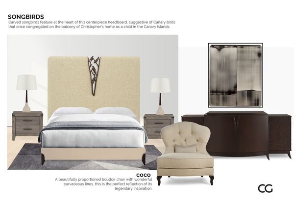 Room inspiration: Designer Elegance Dreamscape: Luxury Furnishings for Bedroom Comfort