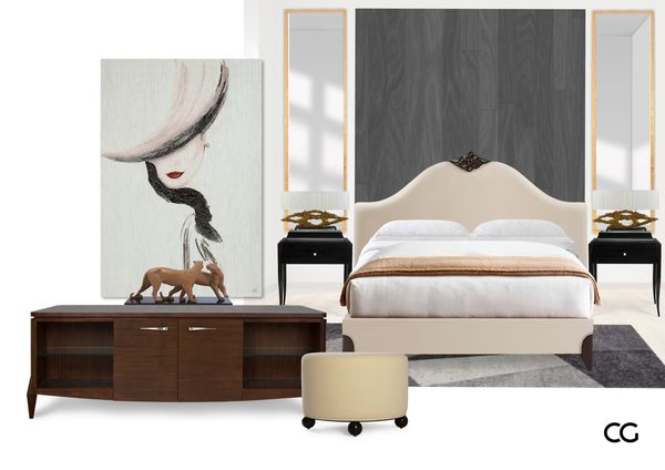 Room inspiration: Designer Bedroom Grandeur: Luxury Furnishings for Timeless Appeal