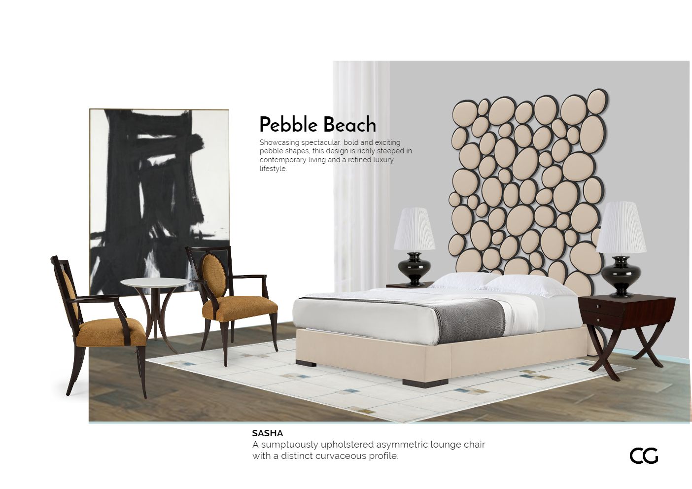 Room inspiration: Designer's Comfort Oasis: Luxury Bedroom Furniture Selection