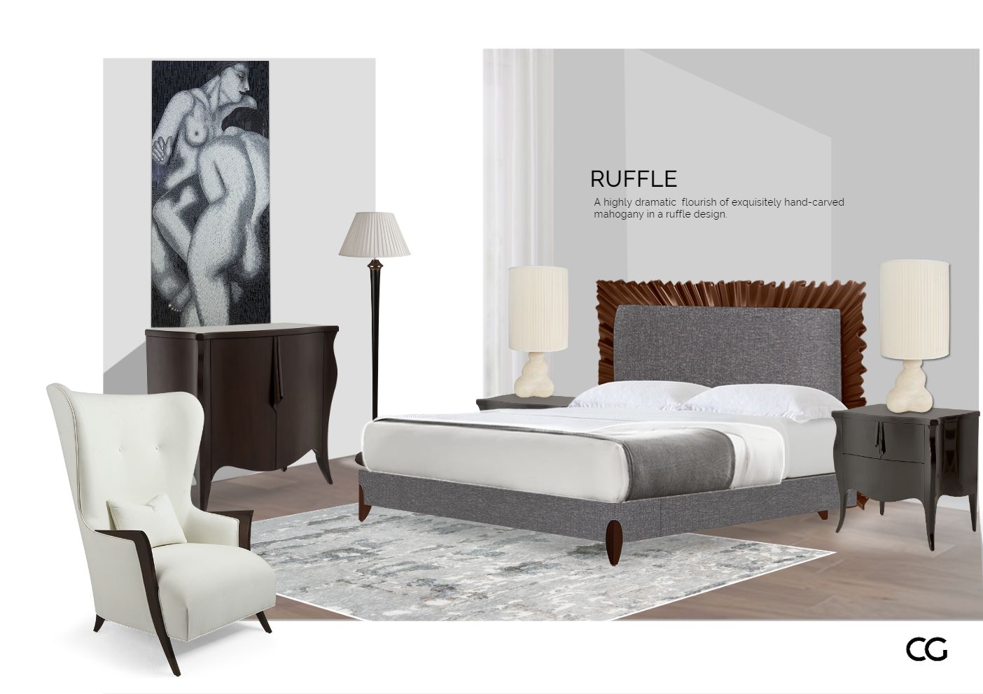 Room inspiration: Luxury Designer Haven: Bedroom Furniture for Ultimate Comfort