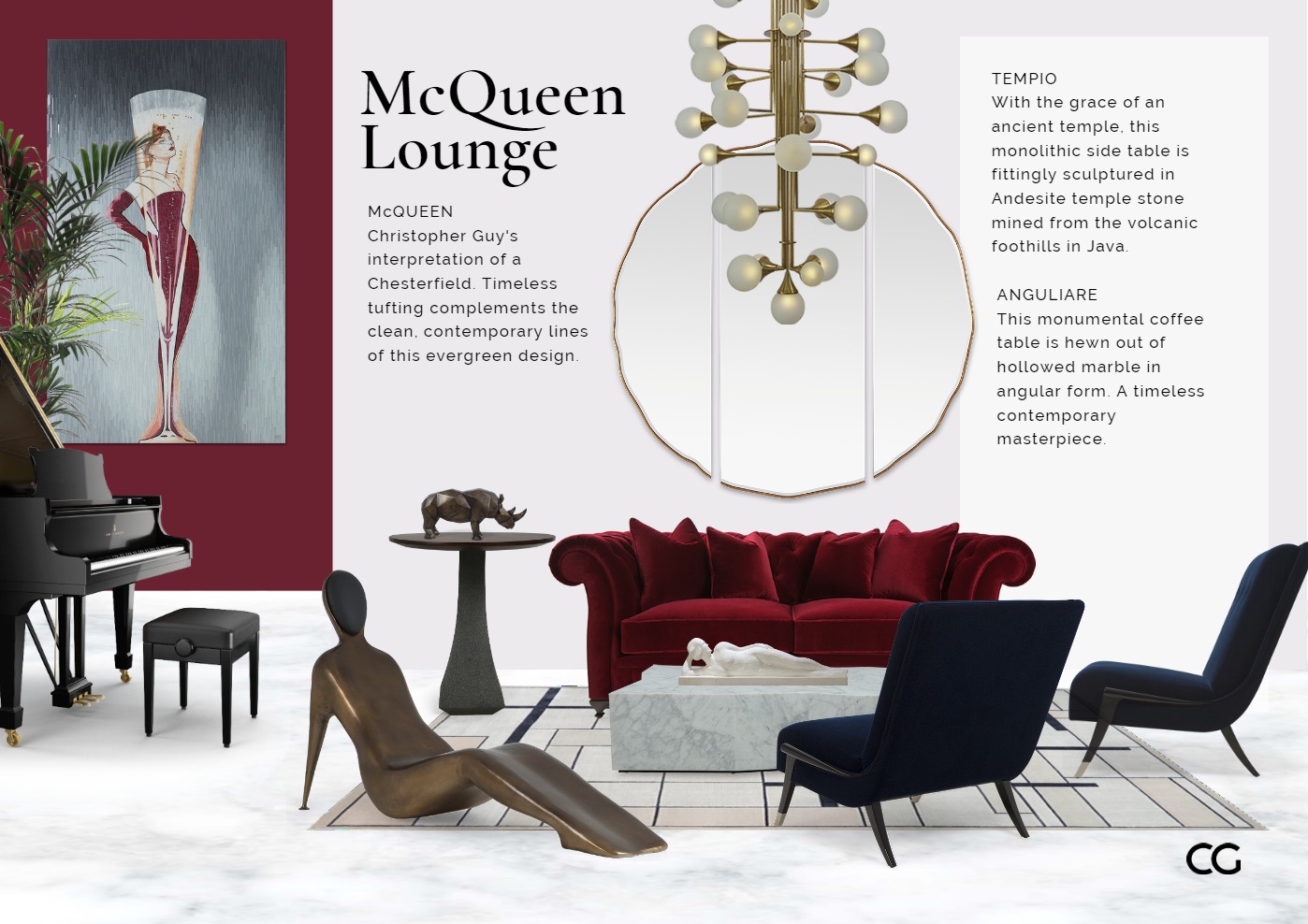 Room inspiration: Modern Opulence Haven: Designer Furnishings for Your Space