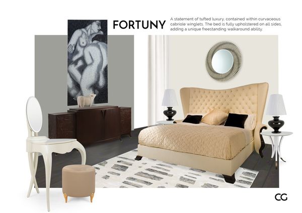 Room inspiration: Elegant Luxury Designer Retreat: Opulent Furnishings for Bedrooms