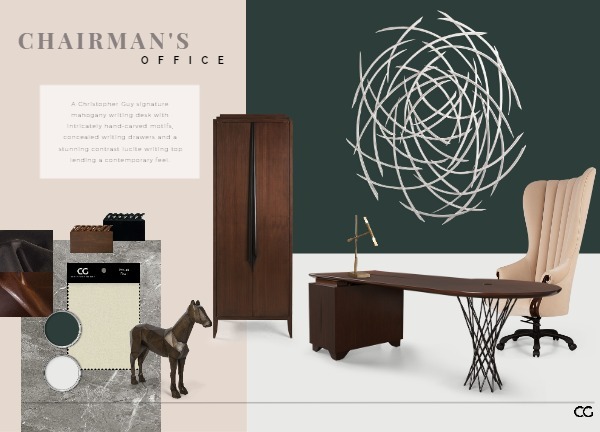 Opulent Study Ambiance: Designer Furnishings for Inspired Work